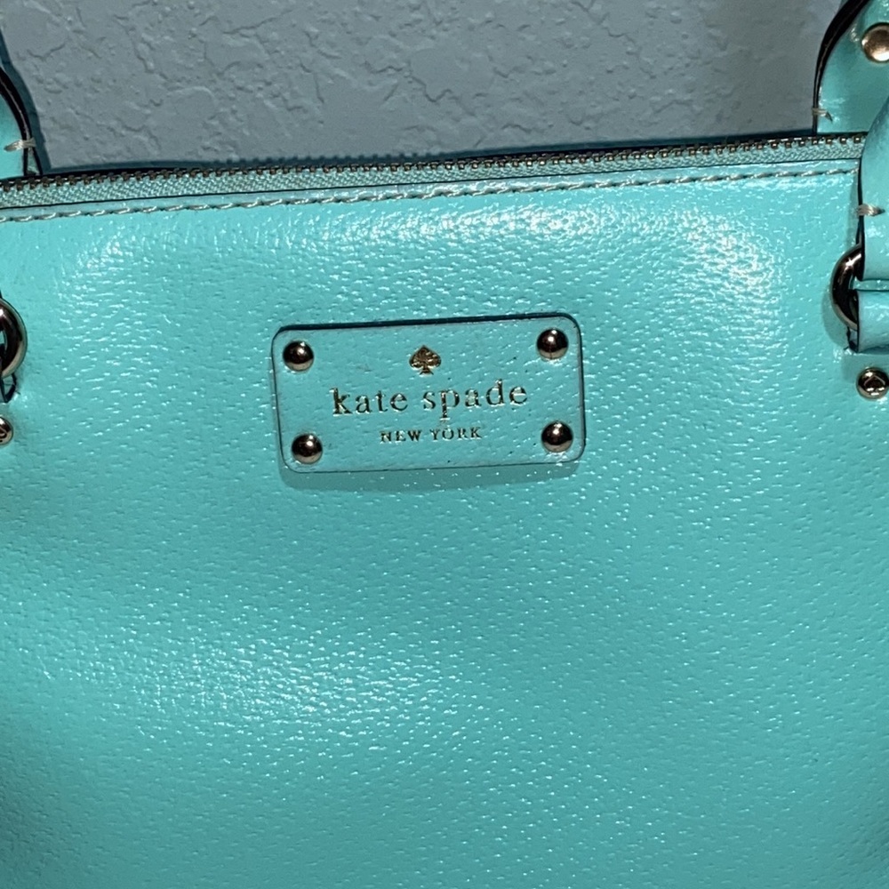Gorgeous KATE SPADE Tiffany Blue Wellesley Rachelle Satchel shoulder Bag - Picture 3 of 16